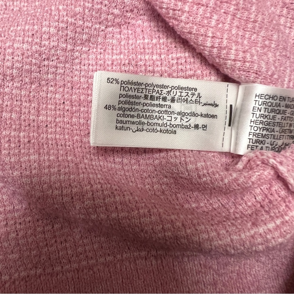ZARA Open Cropped Sweater Top Short Sleeves Pink S NWT - Picture 8 of 8